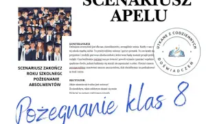Scenariusz apelu z okazji zakończenia roku szkolnego, pożegnanie absolwentów klasy 8.