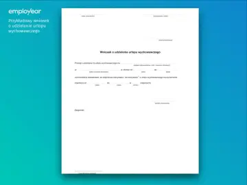 Wniosek o urlop wychowawczy. Dokument zawiera pola do wypełnienia dotyczące daty urodzenia dziecka, okresu urlopu oraz informacji o korzystaniu z urlopu wychowawczego, a nie urlopu wypoczynkowego.