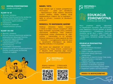 Edukacja zdrowotna program dla szkół podstawowych: wartości, profilaktyka, bezpieczeństwo cyfrowe. Dzieci uczą się dbać o siebie i innych.