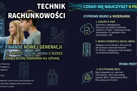 Technik rachunkowości: naucz się AI, kryptowalut, social mediów i e-biznesu. Zostań ekspertem finansów przyszłości.