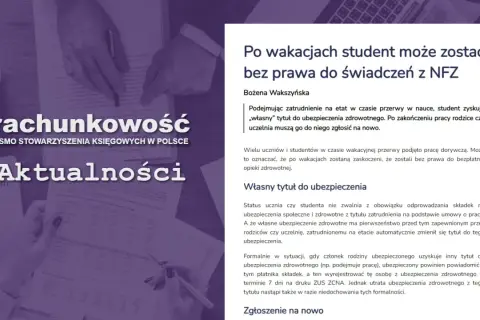 Cosinus: Status ucznia? Zyskaj ZUS i zniżki! Poznaj warunki