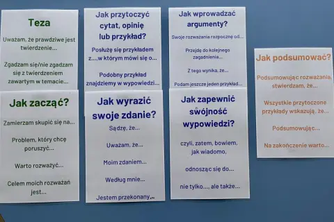 Pomocne wskazówki, jak zakończyć rozprawkę: podsumowanie argumentów, przykłady i wnioski.