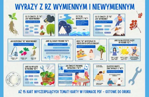 Wyrazy z "rz" niewymiennym, jak "rzeka" czy "burza", nie zmieniają się na "r". Nauka ortografii to klucz do sukcesu!
