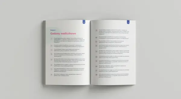 Rozdział 1. Godziny nadliczbowe. Lista pytań dotyczących czasu pracy i wynagrodzenia za nadgodziny.