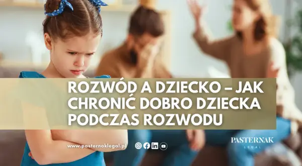 Smutna dziewczynka na pierwszym planie, rodzice w tle w konflikcie. Temat: rozwód a dzieci – jak chronić dobro dziecka.