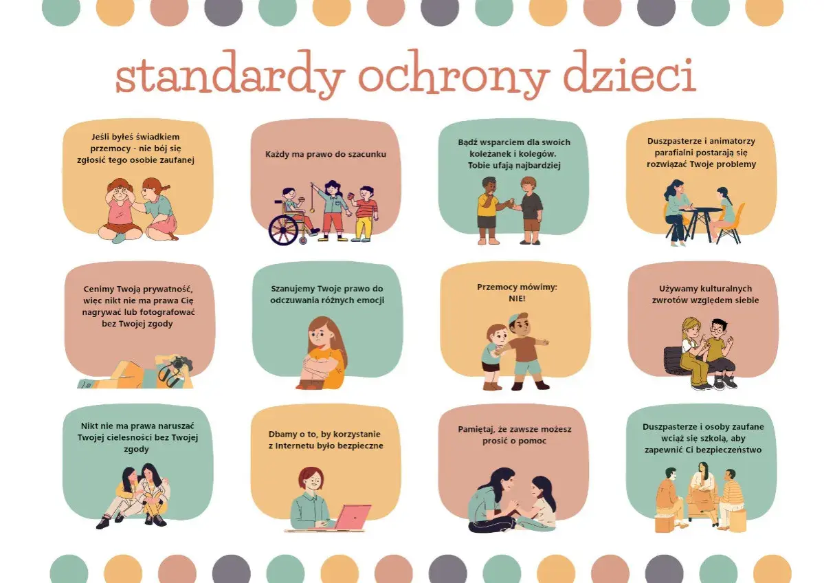 Standardy ochrony dzieci, w tym zasady "ustawa kamilka", promują szacunek, prywatność i bezpieczeństwo.