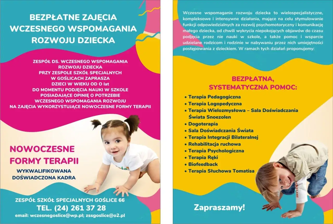 Dzieci z Goślic korzystają z bezpłatnych zajęć wwr. Nowoczesne formy terapii i wykwalifikowana kadra.