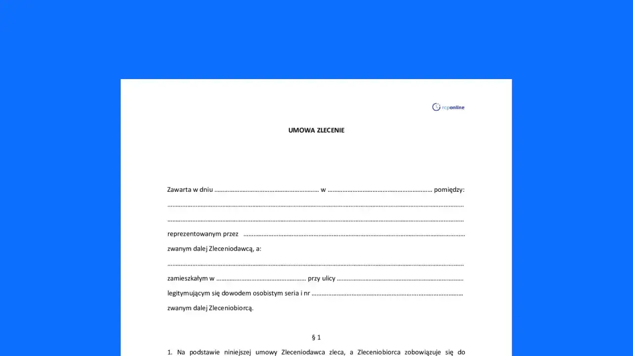 Staż pracy na umowie zlecenie. Dokument
