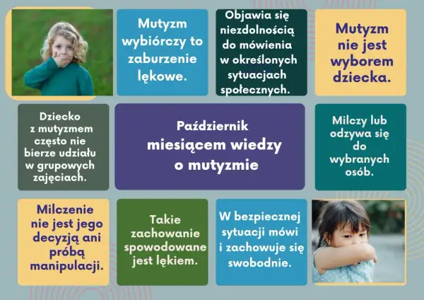 Mutyzm wybiórczy co to? To zaburzenie lękowe, nie wybór dziecka. Dziecko milczy w określonych sytuacjach społecznych, ale w bezpiecznym otoczeniu mówi swobodnie.